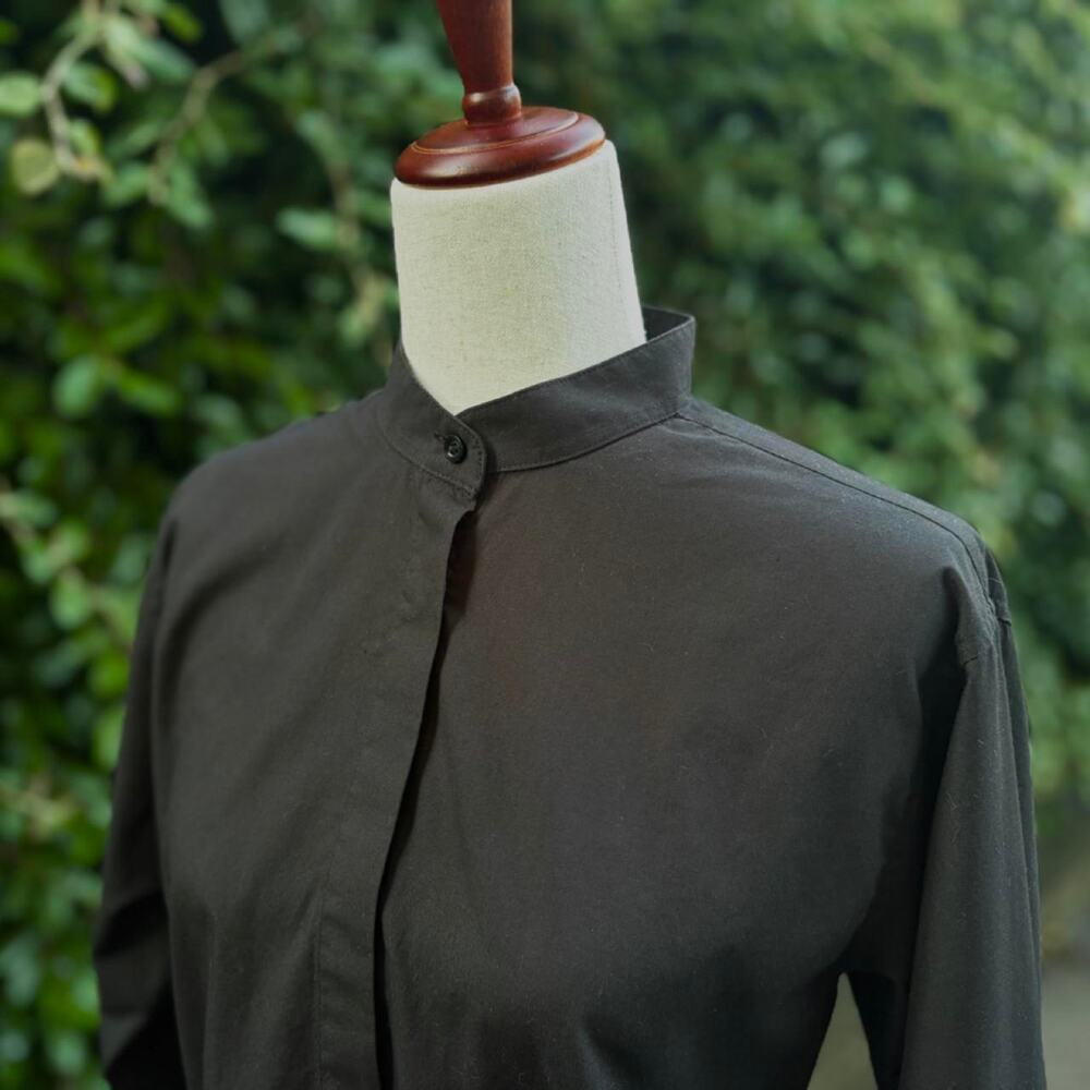 Black Long Sleeve Button Up FOH Server Shirt